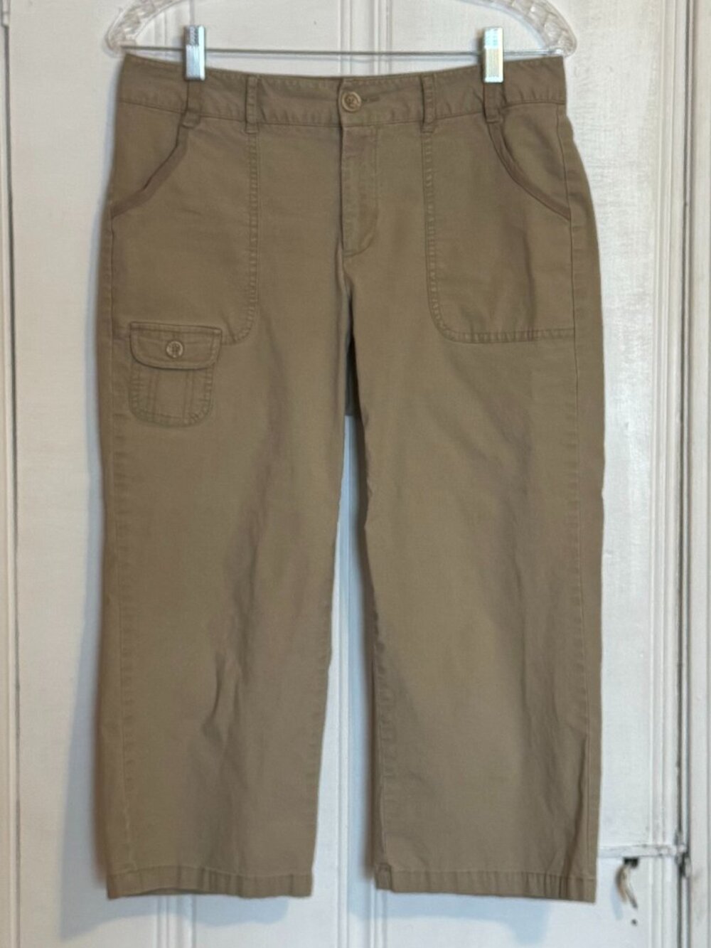 Dockers Favorite Fit Khaki Tan Capri Cropped Pants Women's Size 6